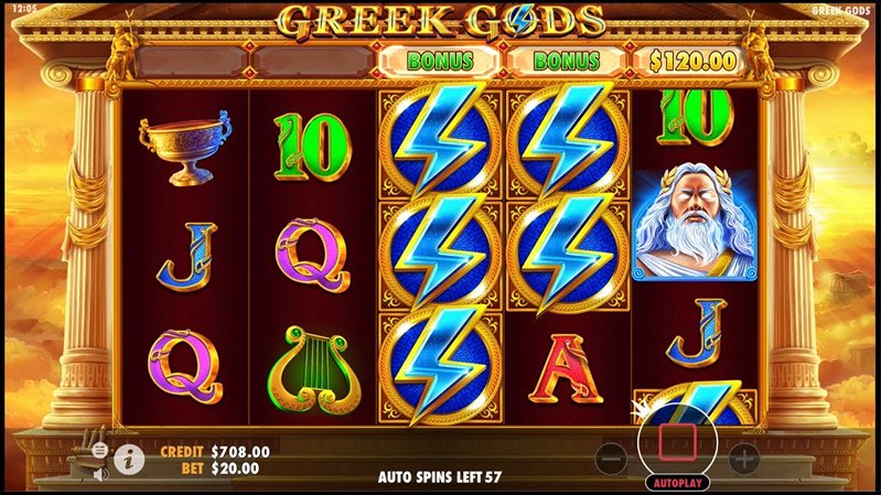Дизайн слота Greek Gods